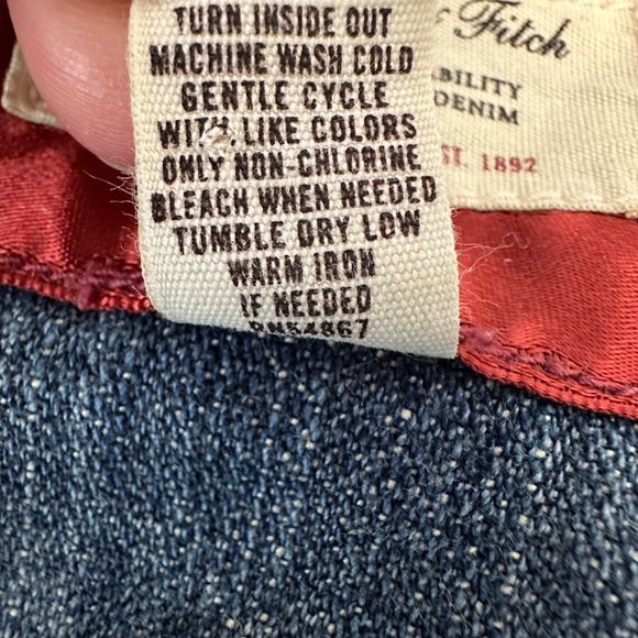 Vintage Abercrombie & Fitch Stone Washed Distressed Cropped Denim Y2K Jacket S - Picture 15 of 15